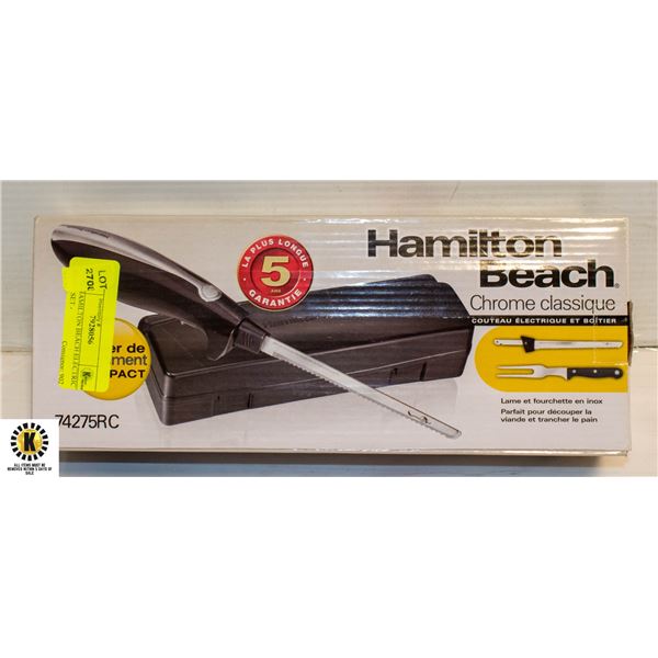 NEW HAMILTON BEACH ELECTRIC KNIFE SET -