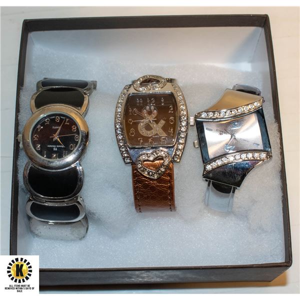SET OF 3 NEW QUALITY FASHION WATCHES