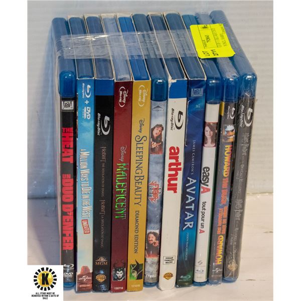 BUNDLE OF 11 BLU-RAY DVD MOVIES INCL. HARRY
