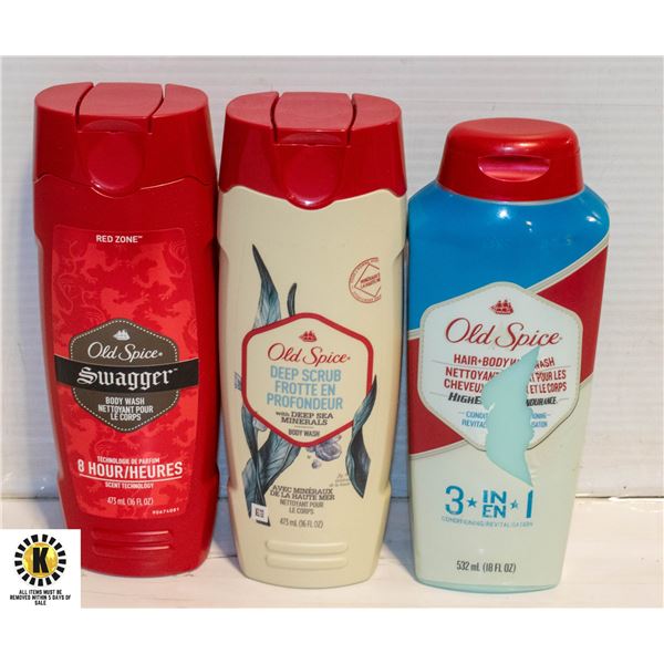 BAG WITH NEW MEN'S OLD SPICE PRODUCTS -