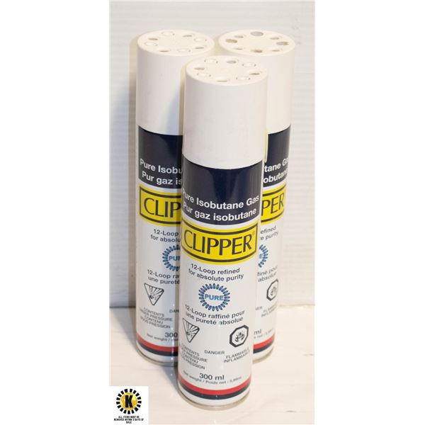 BUNDLE OF 3 CANS OF "CLIPPER" PURE