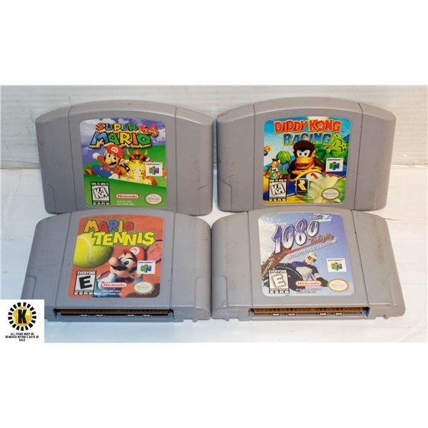 BOX OF 4 VINTAGE NINTENDO 64 GAME