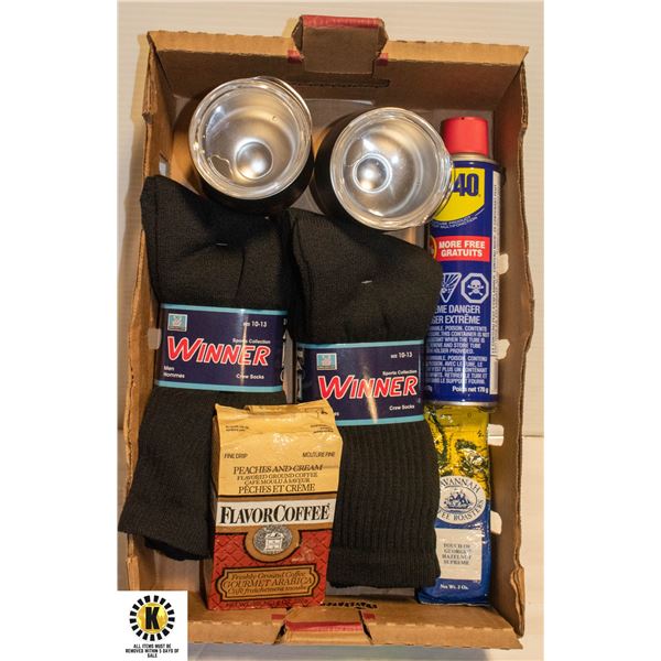 BOX WITH NEW ITEMS - 2 PACKS OF WINNER SIZE