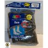 Image 1 : BLACK CREW SOCKS SIZE 12-16 PACK OF 6