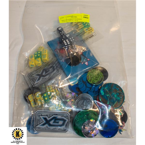 BAG OF VARIOUS POKEMON COLLECTIBLES - NEW