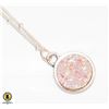 Image 1 : DRUZY QUARTZ GEMSTONE PENDANT WITH CHAIN
