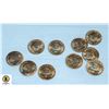 Image 1 : 10 MINI GOLD PLATED REPLICA MAXIMILLION COINS