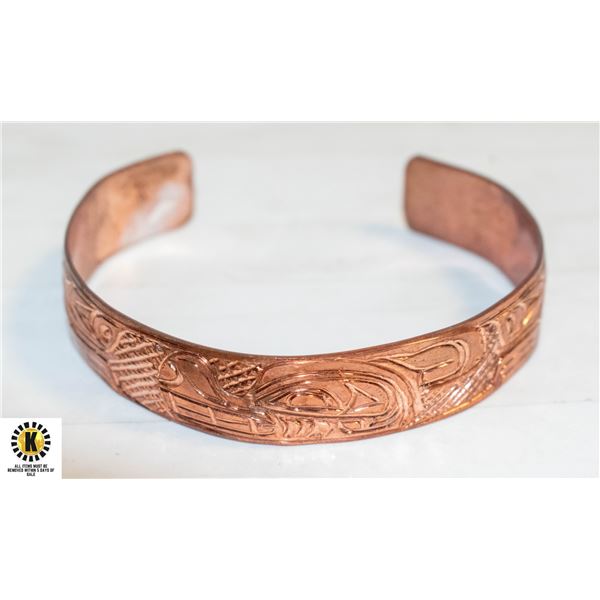 COPPER WEST COAST NATIVE DESIGN BRACELET