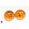 Image 1 : PAIR OF VINTAGE AMBER EARRING