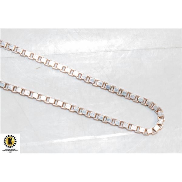 STERLING SILVER 20 INCH BOX STYLE CHAIN