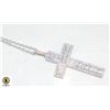 Image 1 : CUBIC ZIRCONIA CROSS PEDNANT/CHAIN