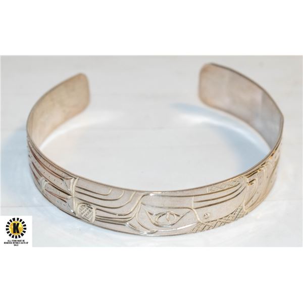 STERLING SILVER WEST COAST NATIVE BRACELET