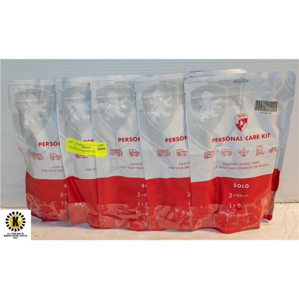 5 PACKS OF PERSONAL CARE KITS