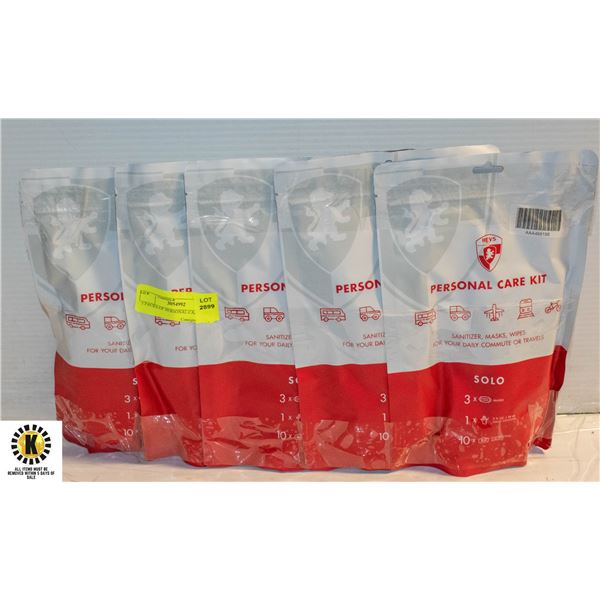 5 PACKS OF PERSONAL CARE KITS