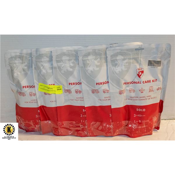 5 PACKS OF PERSONAL CARE KITS