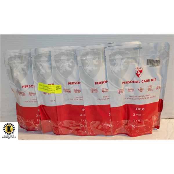 5 PACKS OF PERSONAL CARE KITS
