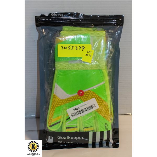 NEW OPEN PACKAGE SIZE 8 SOCCER GOAL KEEPER GLOVES
