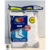 Image 1 : CREW SOCKS WHITE SIZE 12-16 PACK OF 6