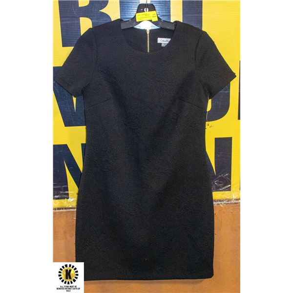 CALVIN KLEIN BLACK FLORAL SIZE 6 DRESS