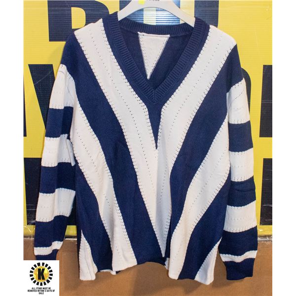 LARGE BLUE STRIPE SWEATER