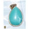 Image 1 : STERLING SILVER TEARDROP SIMULATED TURQUOISE
