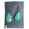 Image 1 : STERLING SILVER TEARDROP SIMULATED TURQUOISE