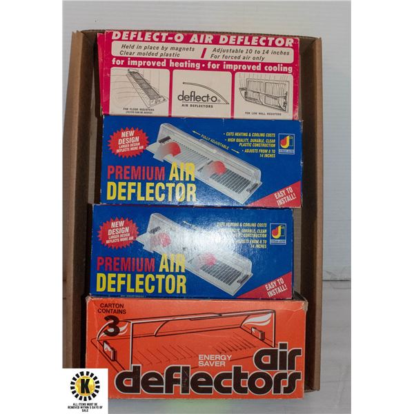 5 NEW AIR DEFLECTORS FOR BASEBOARD REGISTERS