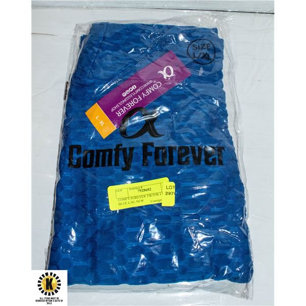 COMFY FOREVER TIKTOK LEGGINGS BLUE L/XL NEW