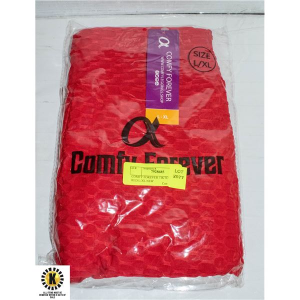 COMFY FOREVER TIKTOK LEGGINGS RED L/XL NEW