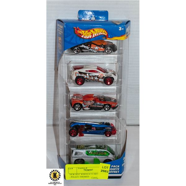 NEW HOT WHEELS 5 CAR GIFT PACK - POLICE THEMED