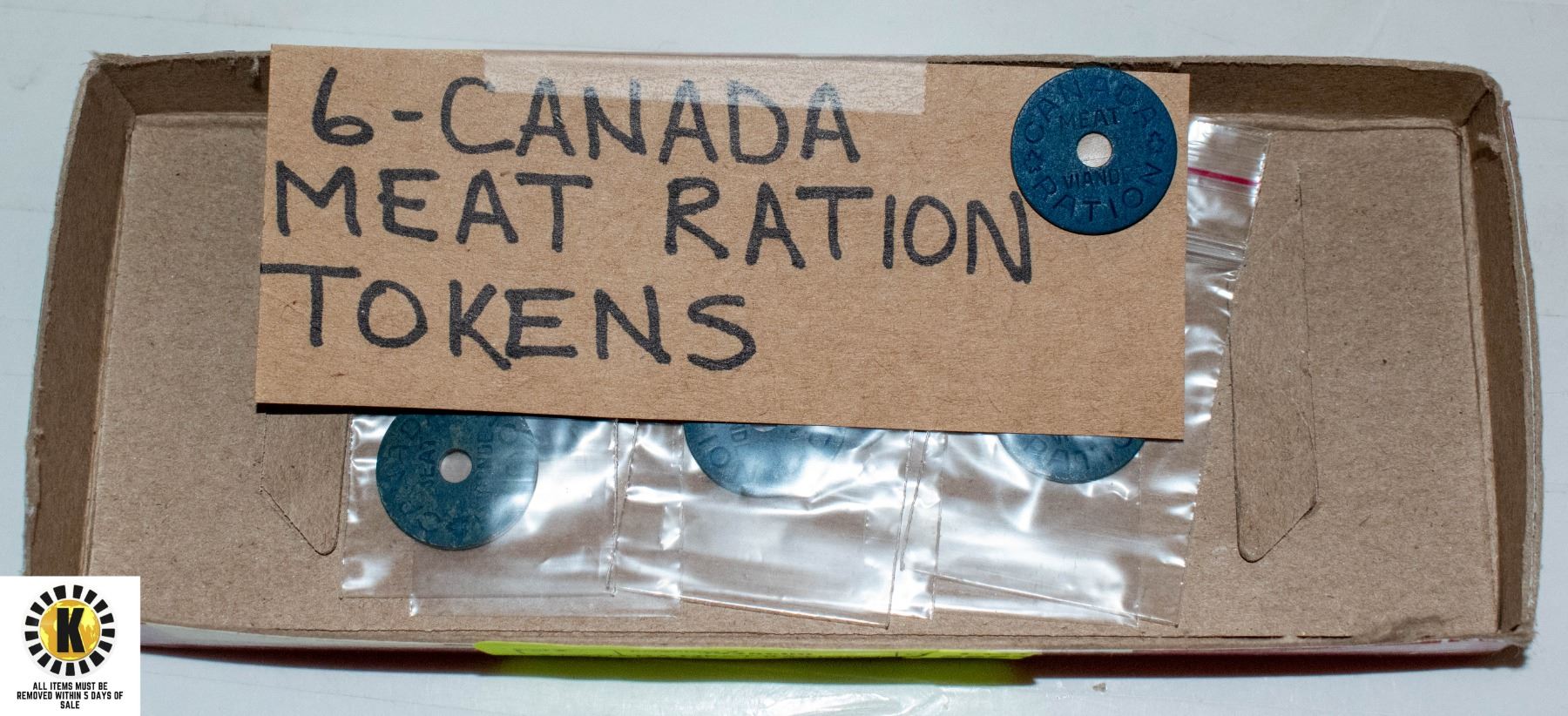 Meat Ration Token 6 CANADA MEAT RATION TOKENS - WWII - 1940'S