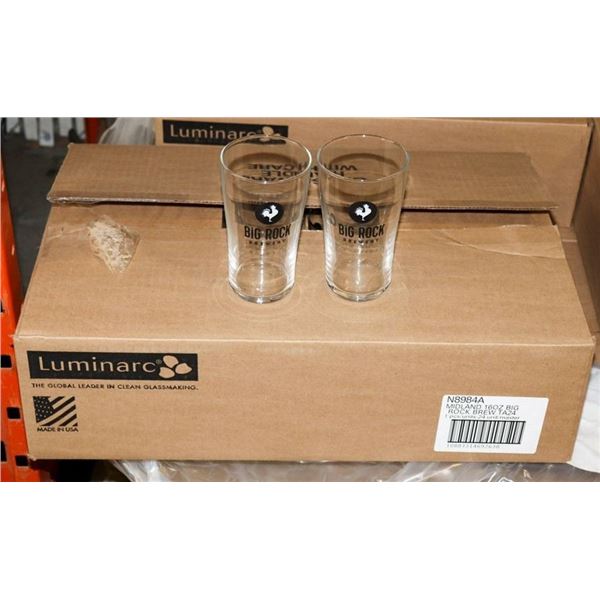 CASE OF 24 MIDLAND 16 OZ BIG ROCK GLASSES