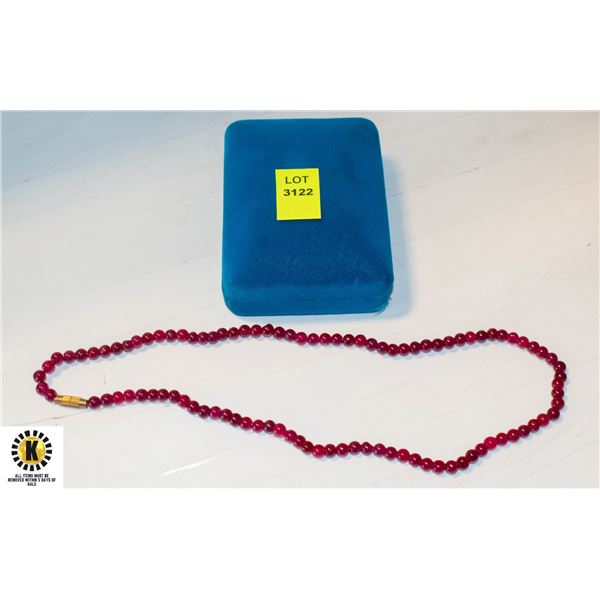 BIRKS BOX WITH AUTHENTIC RUBY CABOCHON