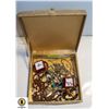Image 1 : ESTATE BOX FULL OF JEWELRY INCL BOXED RING &