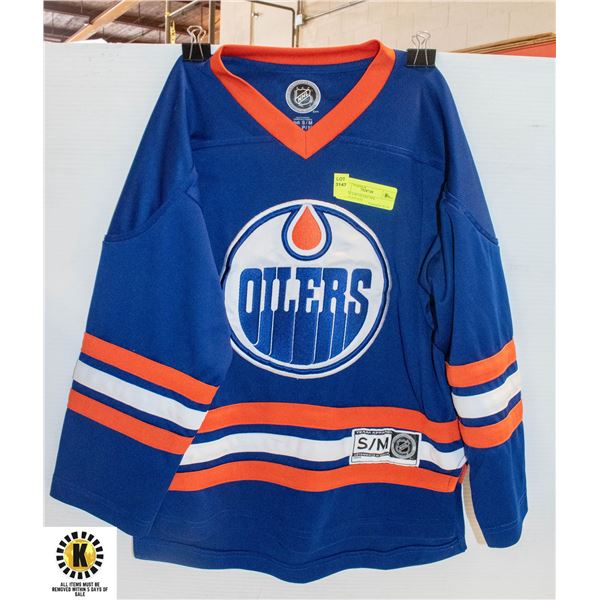 YOUTH S/M OILERS NHL JERSEY-ESTATE