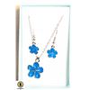 Image 1 : NEW SILVER PLATED EARRING NECKLACE SET WITH INLAY