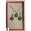 Image 1 : NEW SILVER PLATED MULTI-STONE EARRING & NECKLACE