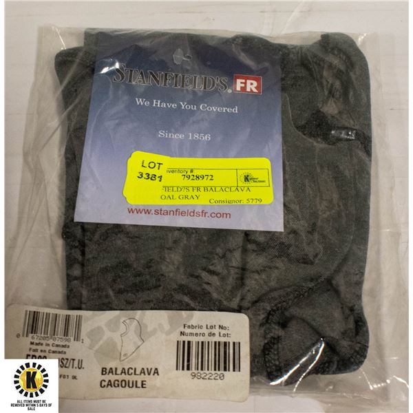 STANDFIELD?S FR BALACLAVA CHARCOAL GRAY