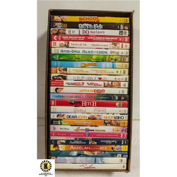 DVDS. 24 TITLES, COMEDY, CHILD, LIGHT