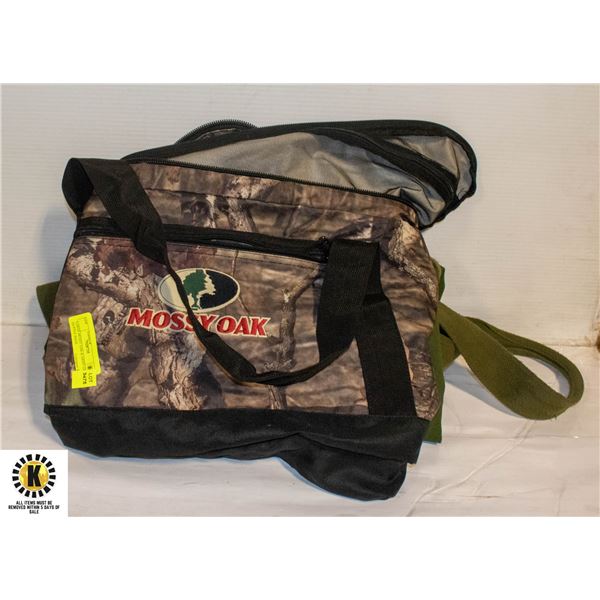 LARGE MOSSY OAK & ARMY GREEN DUFFLE BAGS
