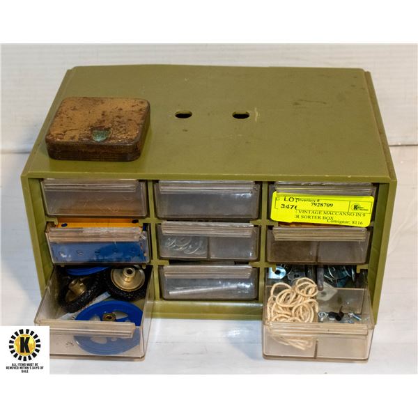 ESTATE VINTAGE MACCANNO IN 9 DRAWER SORTER BOX