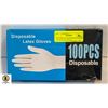 Image 1 : NEW BOX OF 100 PCS BLACK LATEX GLOVES MECHANICS,