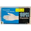 Image 1 : NEW BOX OF 100 PCS BLACK LATEX GLOVES MECHANICS,