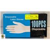 NEW BOX OF 100 PCS BLACK LATEX GLOVES MECHANICS,