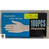 NEW BOX OF 100 PCS BLACK LATEX GLOVES MECHANICS,