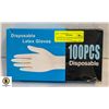 NEW BOX OF 100 PCS BLACK LATEX GLOVES MECHANICS,