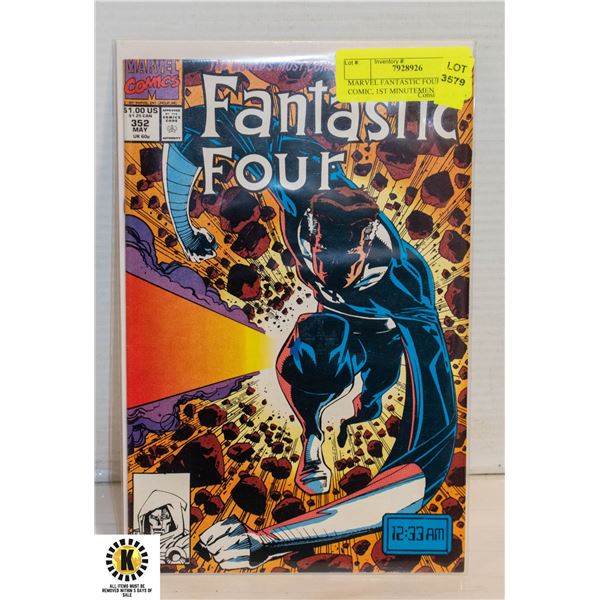 MARVEL FANTASTIC FOUR #352 COMIC, 1ST MINUTEMEN