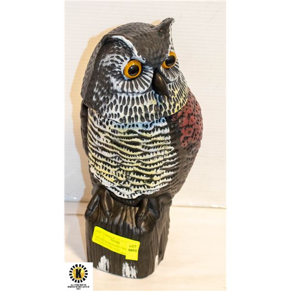 SILLERVAN REALISTIC OWL DECOY WITH ROTATING HEAD