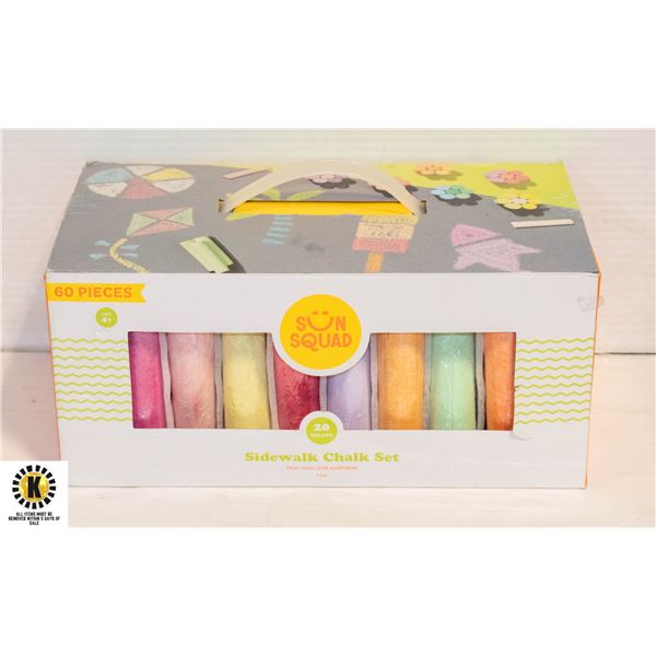 60PCS SIDEWALK CHANLK SET NEW