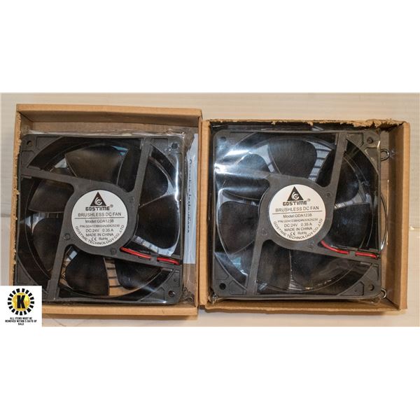 2 PACKS 12V COOLING FAN FOR COMPUTER NEW